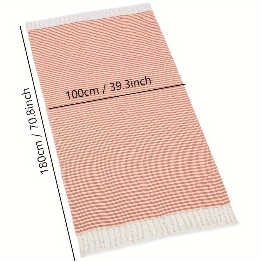 Extra Grote Turkse Strandhanddoek - Gestreept, Lichtgewicht & Sneldrogend voor Zwembad, Zwemmen, Reizen & Kamperen - Boho Stijl, Hoge Kleurvastheid