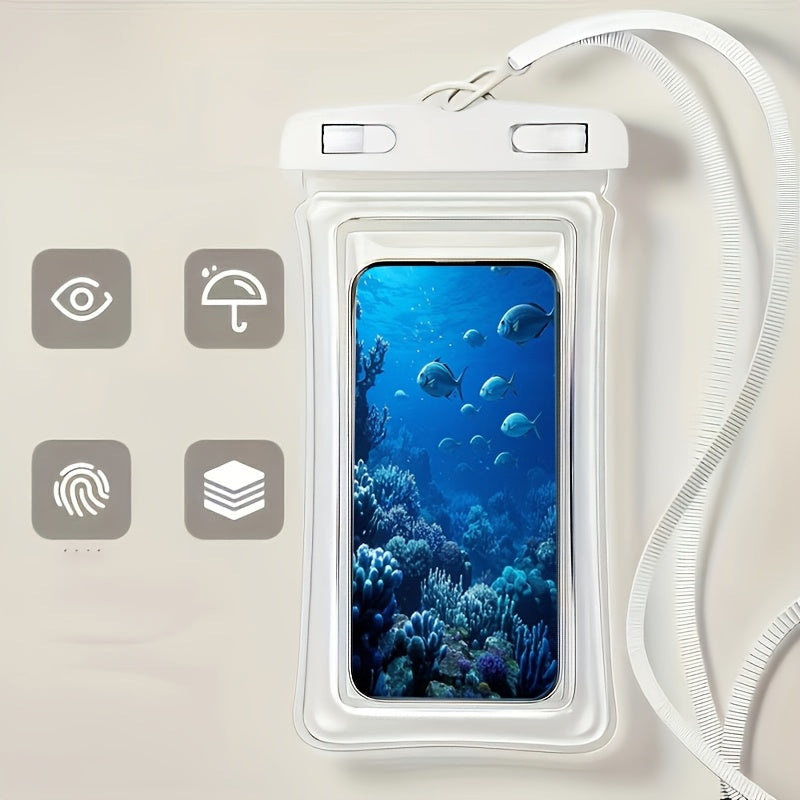 1/2/4 stuks Nieuwe IP65 Waterdichte Luchtkussen Drijvende Vierkleurige Versterkte Waterdichte Tas Geschikt voor 8-inch Telefoons, Droogzak Ideaal voor Strandcruises op Regenachtige Dagen