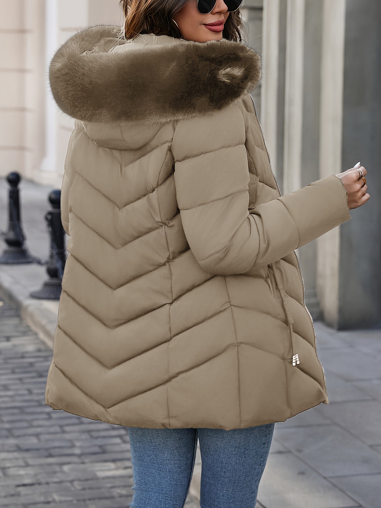 Aurora™ Short Hooded Faux Fur Winter Jacket