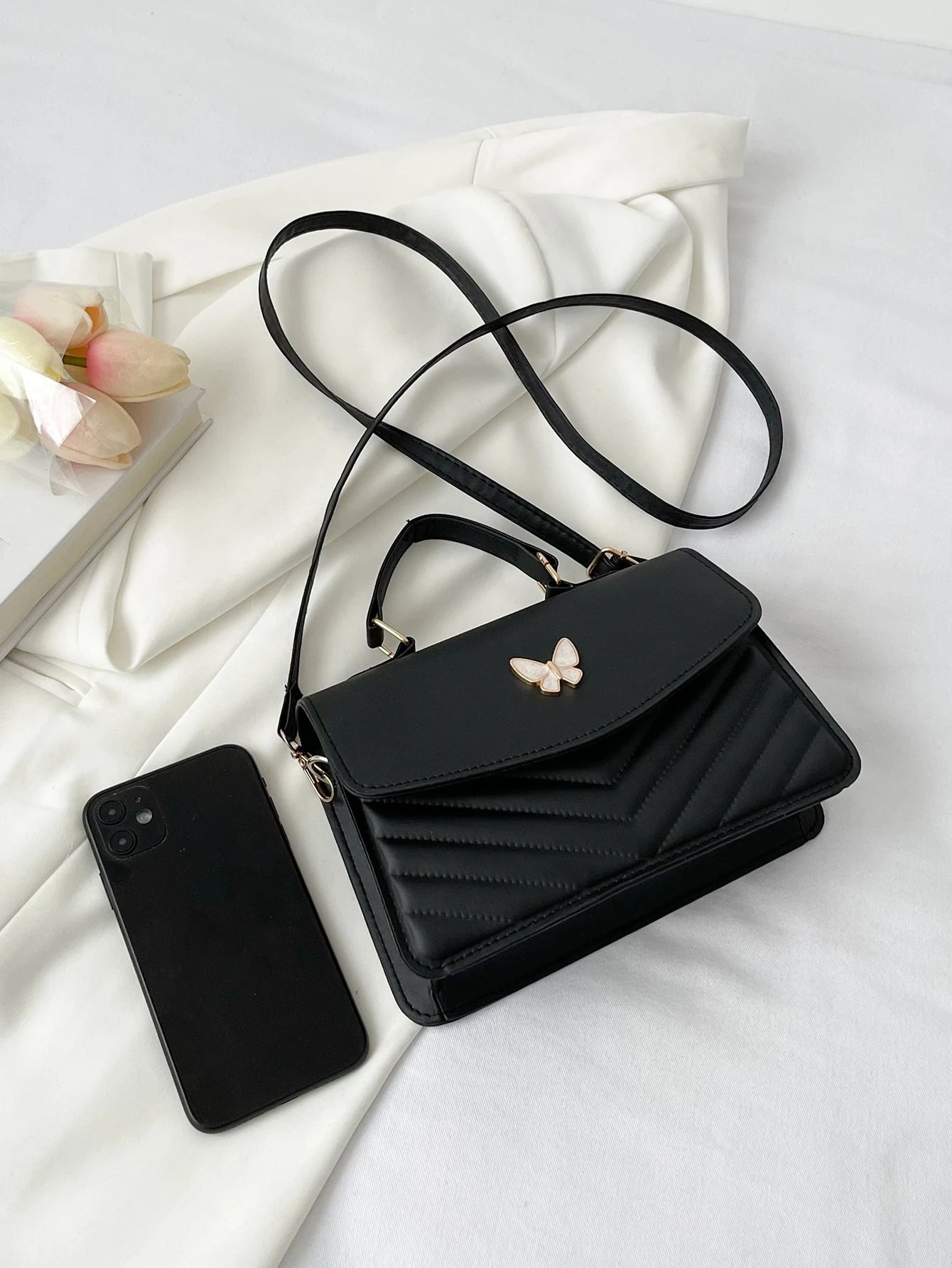 Liora Quilted Flap Bag