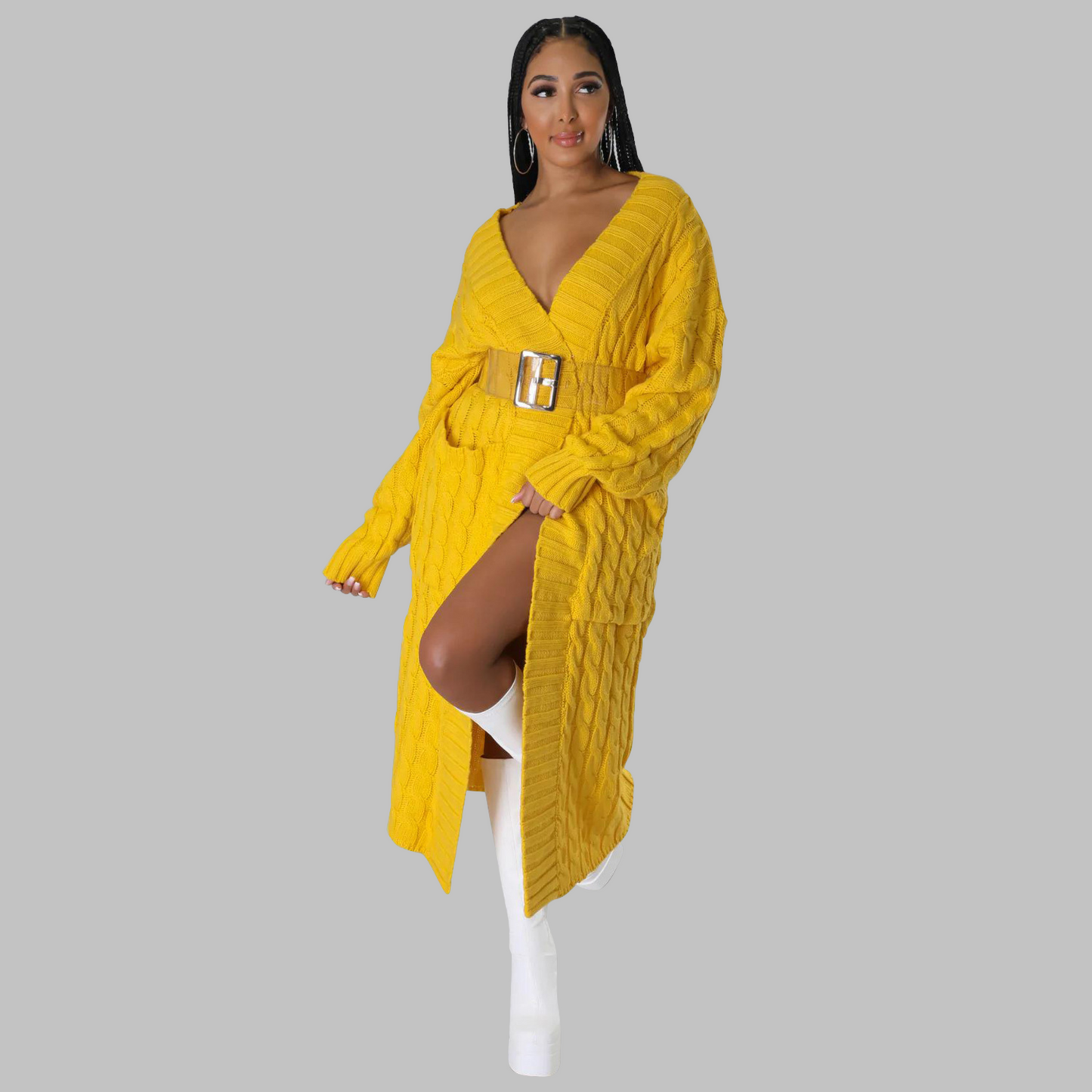 JACKIEâ„¢ - Casual Long-Sleeve Long Cardigan