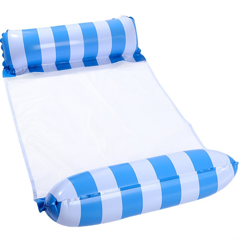 Kleurrijke 4-in-1 Draagbare Waterhangmat voor Volwassenen - Veelzijdige PVC Zwembad Drijver met Zadel, Loungestoel en Drifter Functies, Ideaal voor Reizen & Familie Zwemtijd