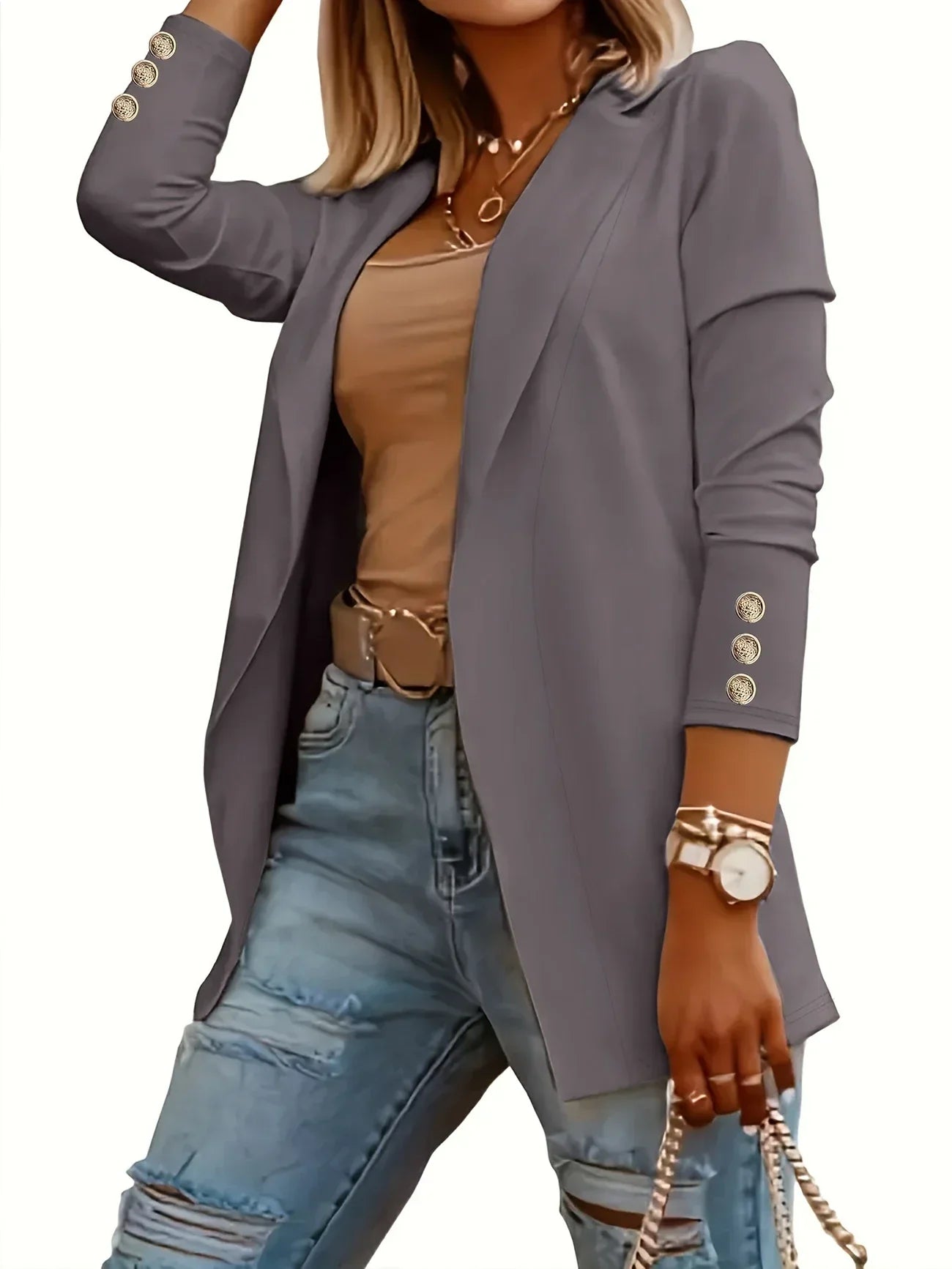 EMMAâ„¢ - Chic Open Front Jacket