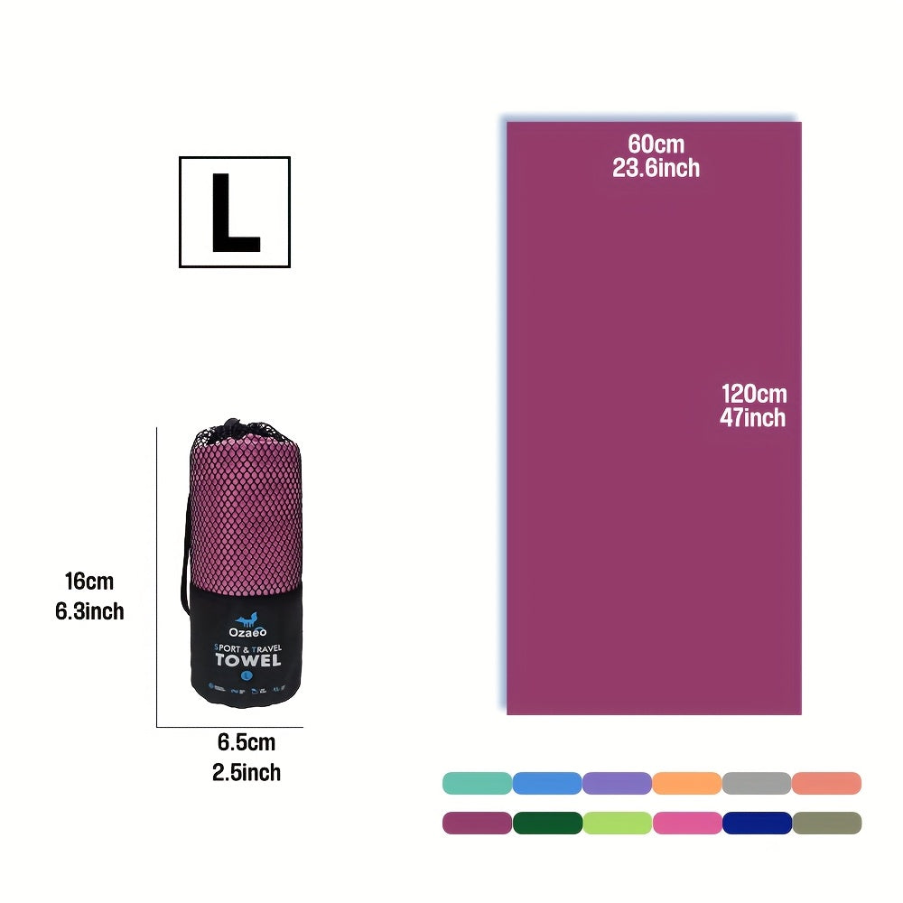 Zeer Absorberende Sneldrogende Microvezel Reissport Handdoek met Lichtgewicht Mesh Tas Verpakking - Perfect voor Kamperen, Sport, Strand, Wandelen, Yoga, Golf, Pickball Accessoires