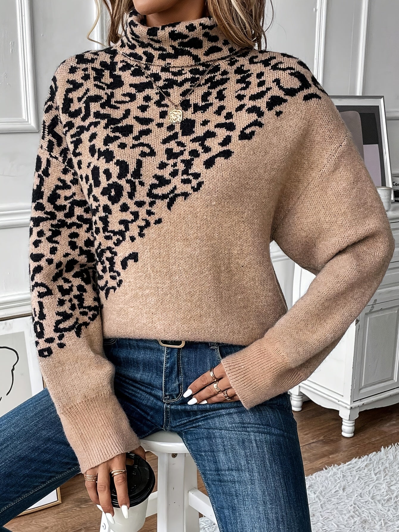 ZAYNAâ„¢ - Leopard Sweater