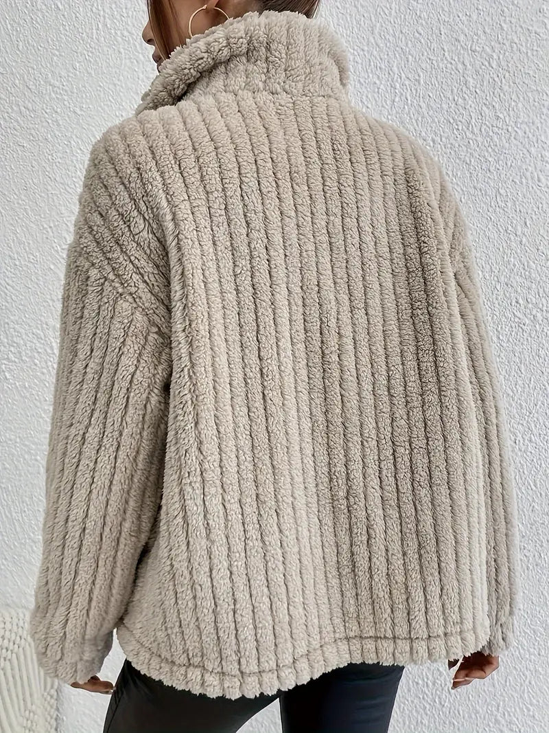 NOVAâ„¢ | Double-Sided Velvet Button Cardigan