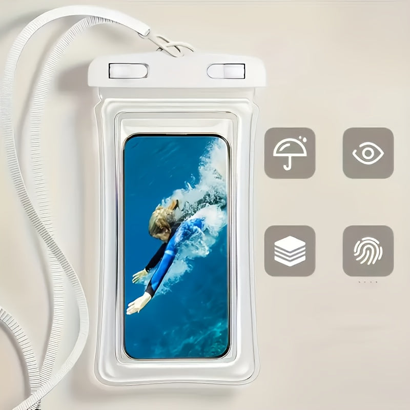 1/2/4 stuks Nieuwe IP65 Waterdichte Luchtkussen Drijvende Vierkleurige Versterkte Waterdichte Tas Geschikt voor 8-inch Telefoons, Droogzak Ideaal voor Strandcruises op Regenachtige Dagen