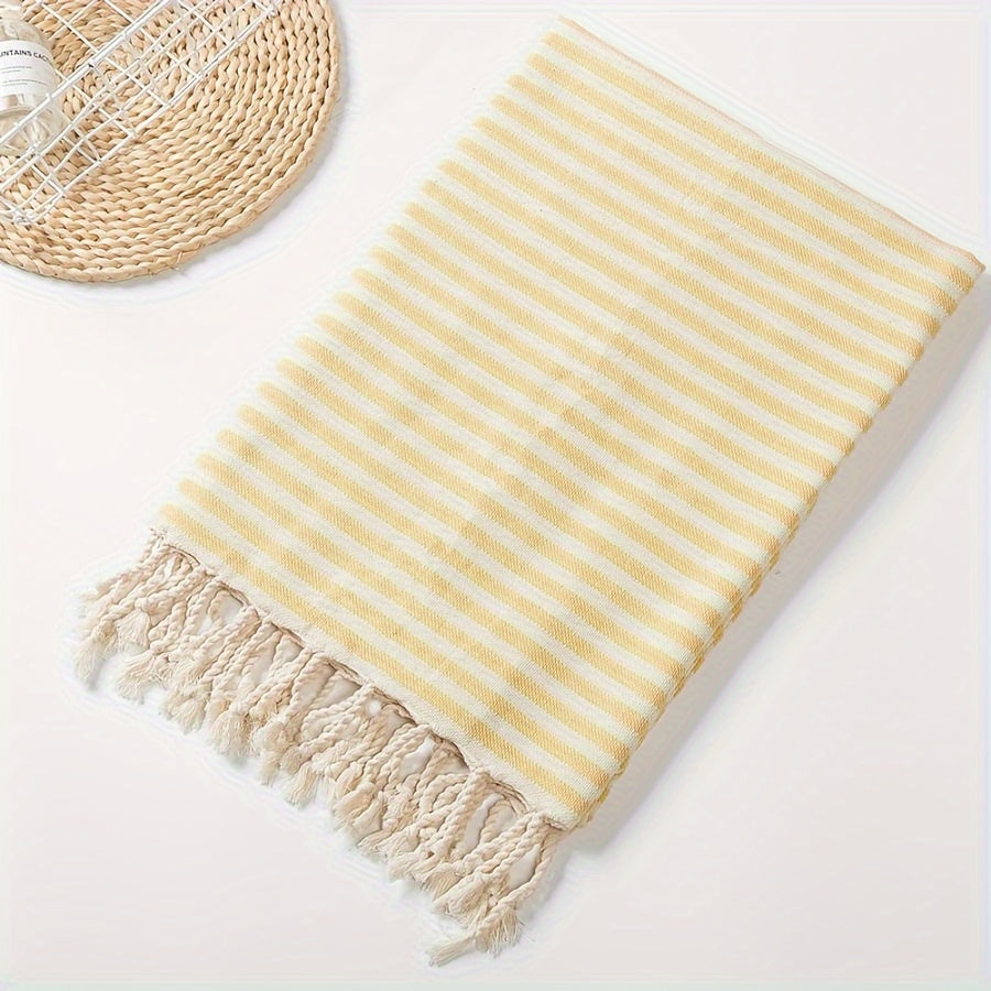 Extra Grote Turkse Strandhanddoek - Gestreept, Lichtgewicht & Sneldrogend voor Zwembad, Zwemmen, Reizen & Kamperen - Boho Stijl, Hoge Kleurvastheid