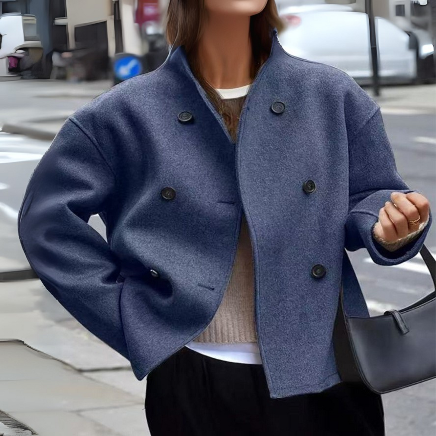 BINIâ„¢ - Cozy Long Sleeve Stand Collar Coat