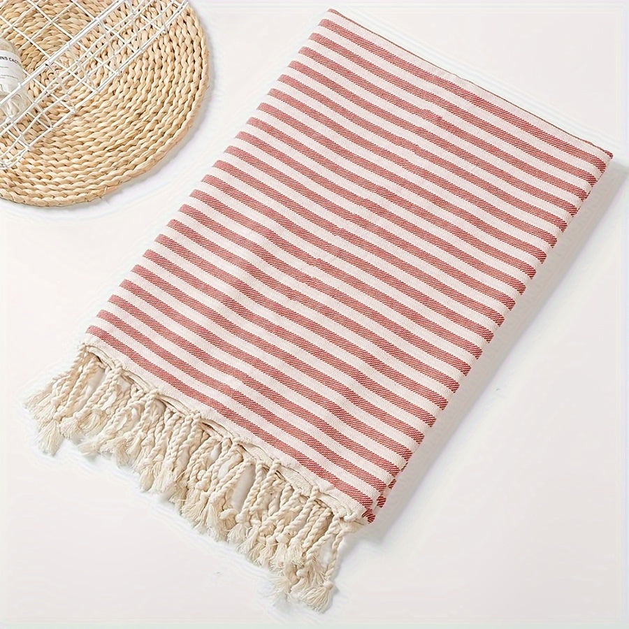 Extra Grote Turkse Strandhanddoek - Gestreept, Lichtgewicht & Sneldrogend voor Zwembad, Zwemmen, Reizen & Kamperen - Boho Stijl, Hoge Kleurvastheid