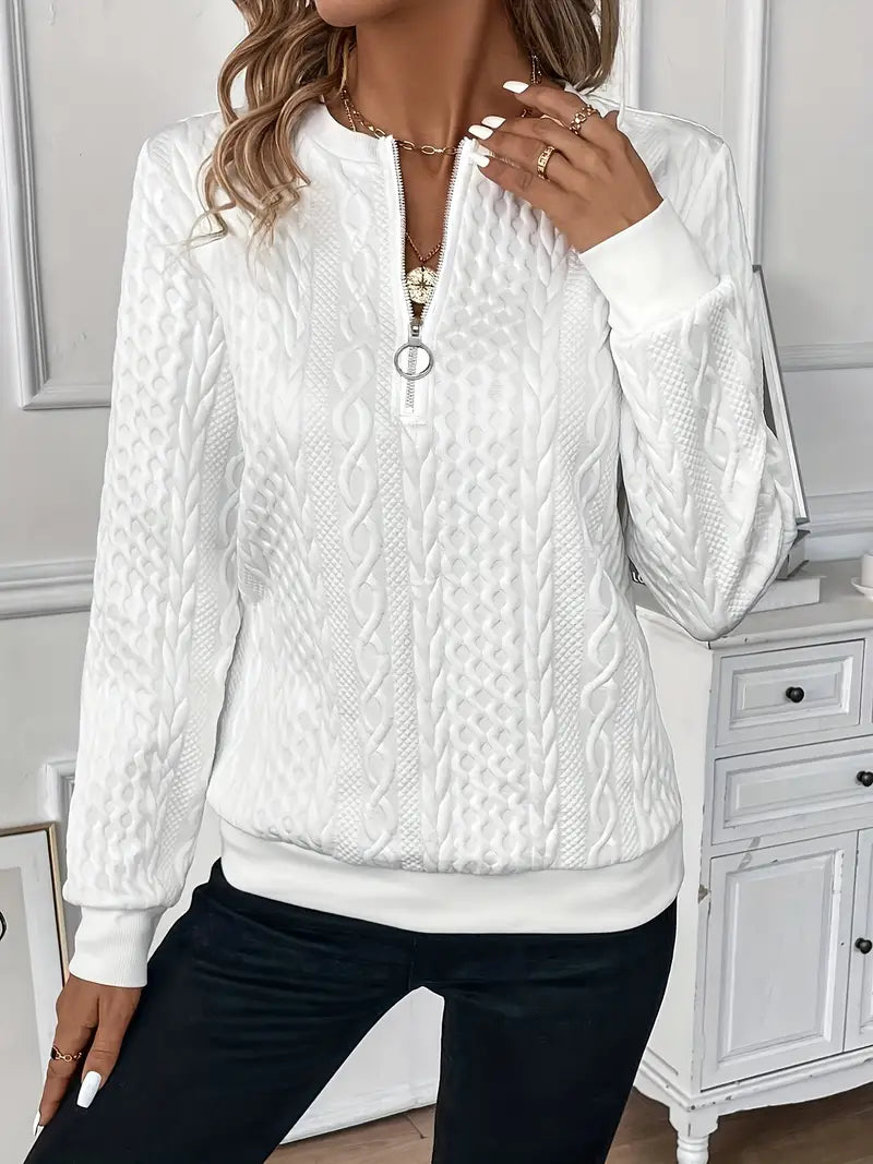 EMMAâ„¢ | Elegant Quarter-Zip Sweater