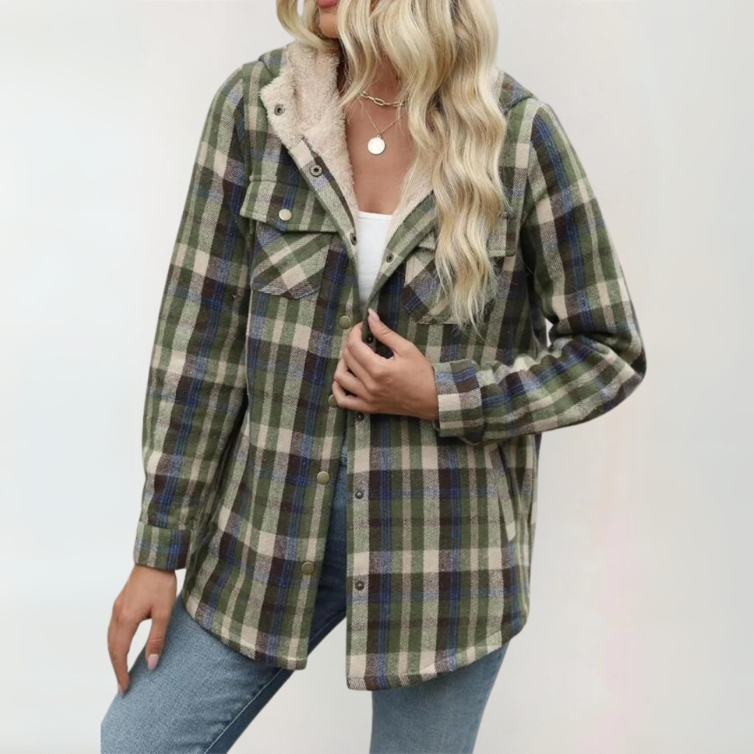 PERESAâ„¢ - Casual Long Sleeve Button Front Hooded Coat