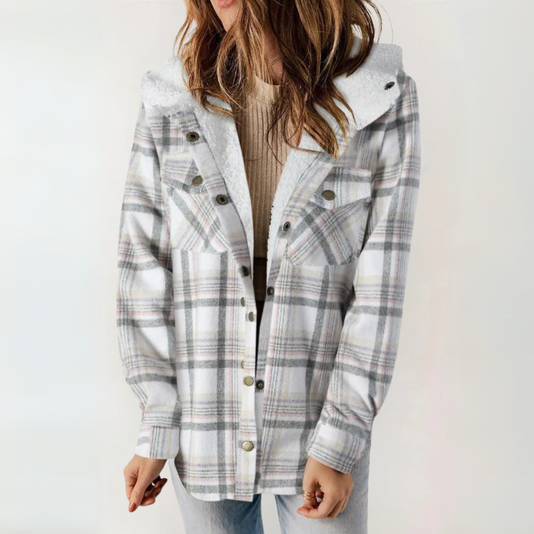 PERESAâ„¢ - Casual Long Sleeve Button Front Hooded Coat