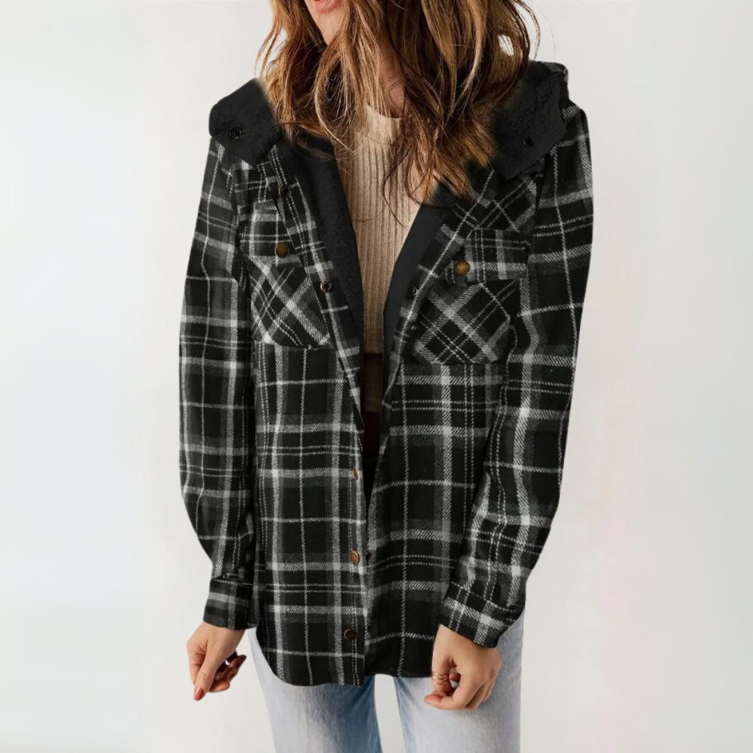PERESAâ„¢ - Casual Long Sleeve Button Front Hooded Coat
