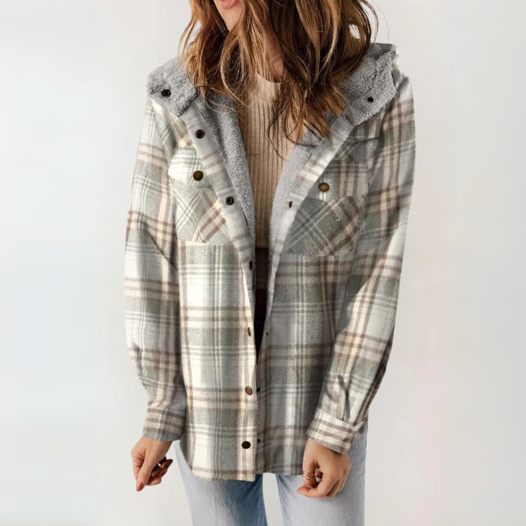 PERESAâ„¢ - Casual Long Sleeve Button Front Hooded Coat