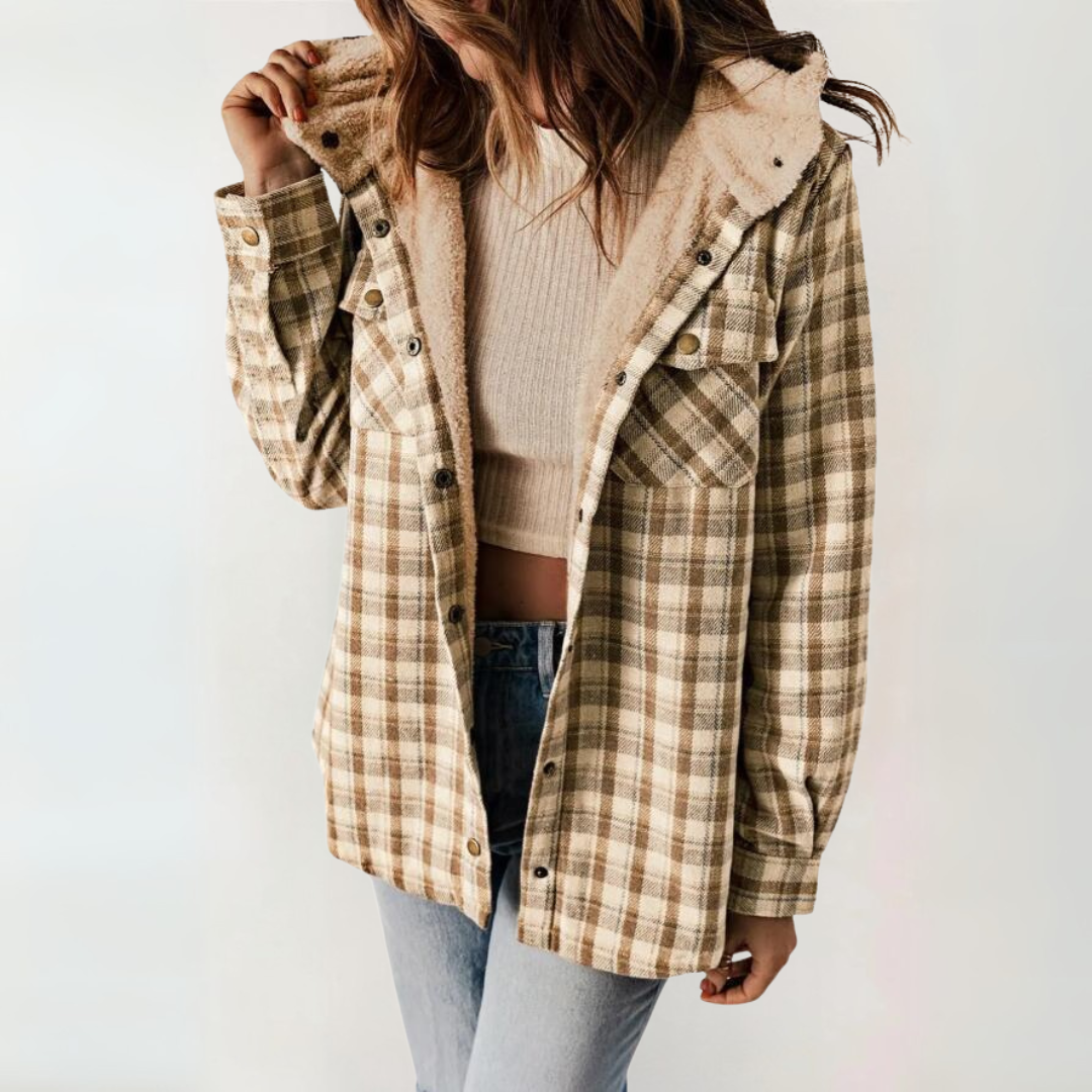 PERESAâ„¢ - Casual Long Sleeve Button Front Hooded Coat