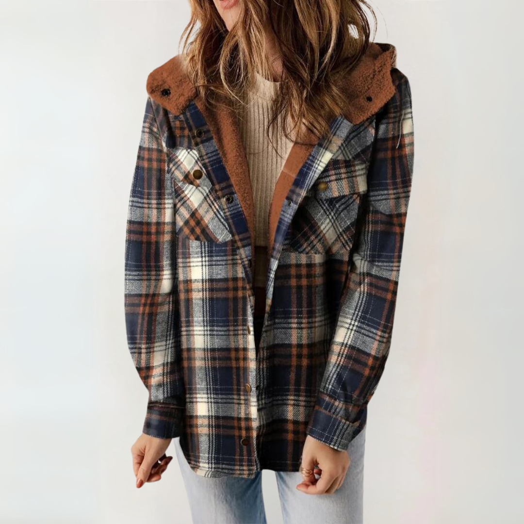 PERESAâ„¢ - Casual Long Sleeve Button Front Hooded Coat