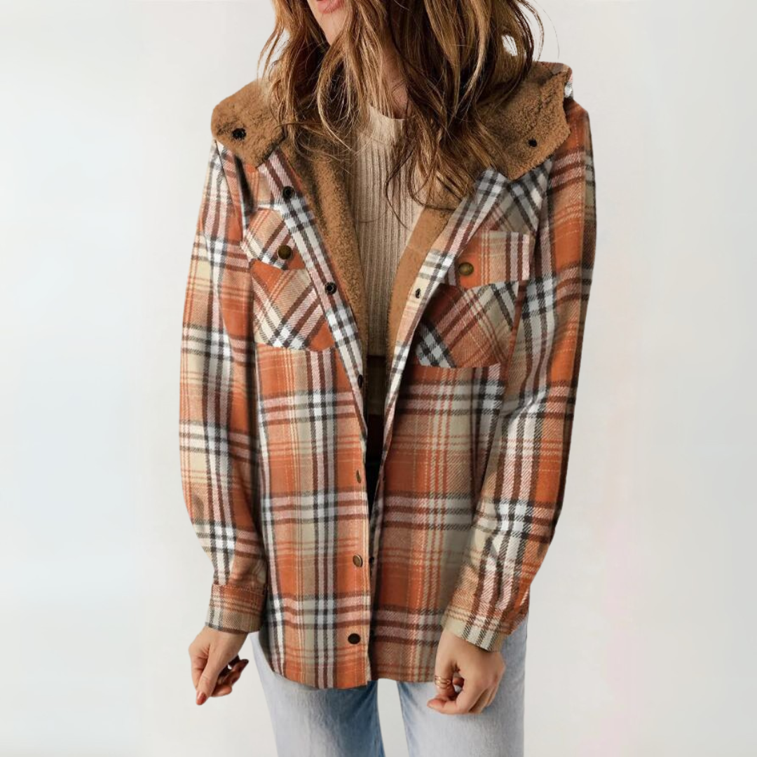 PERESAâ„¢ - Casual Long Sleeve Button Front Hooded Coat