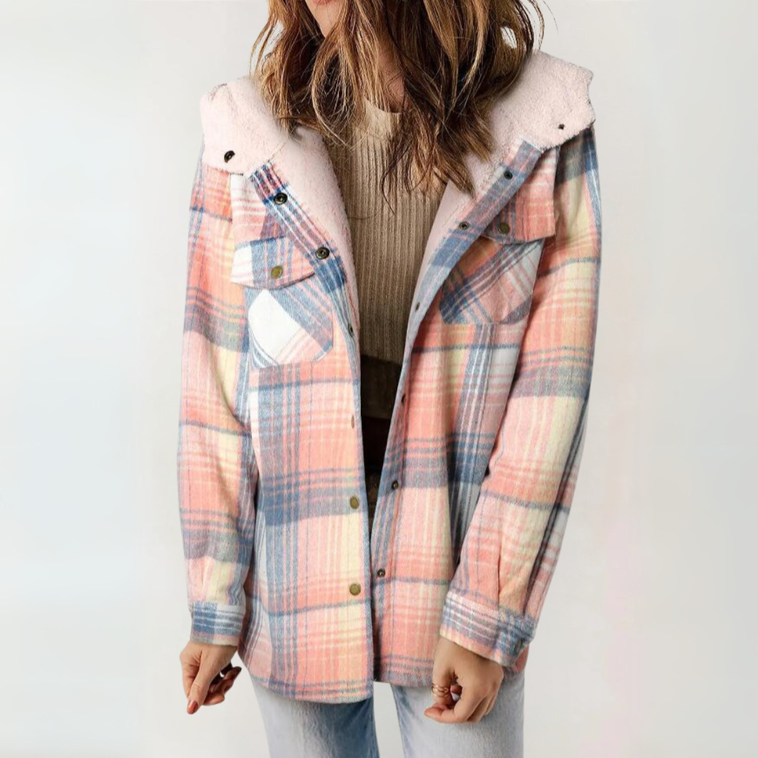 PERESAâ„¢ - Casual Long Sleeve Button Front Hooded Coat