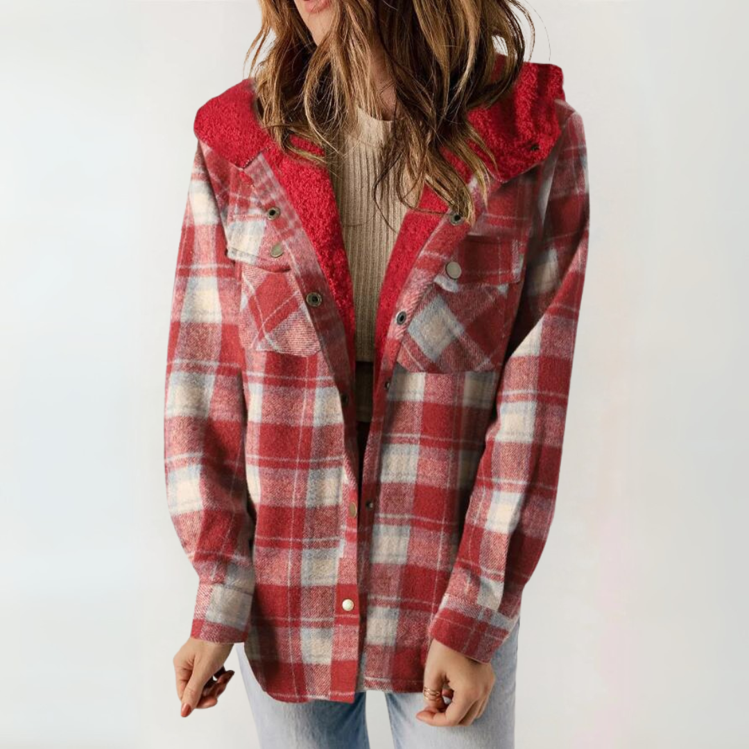 PERESAâ„¢ - Casual Long Sleeve Button Front Hooded Coat