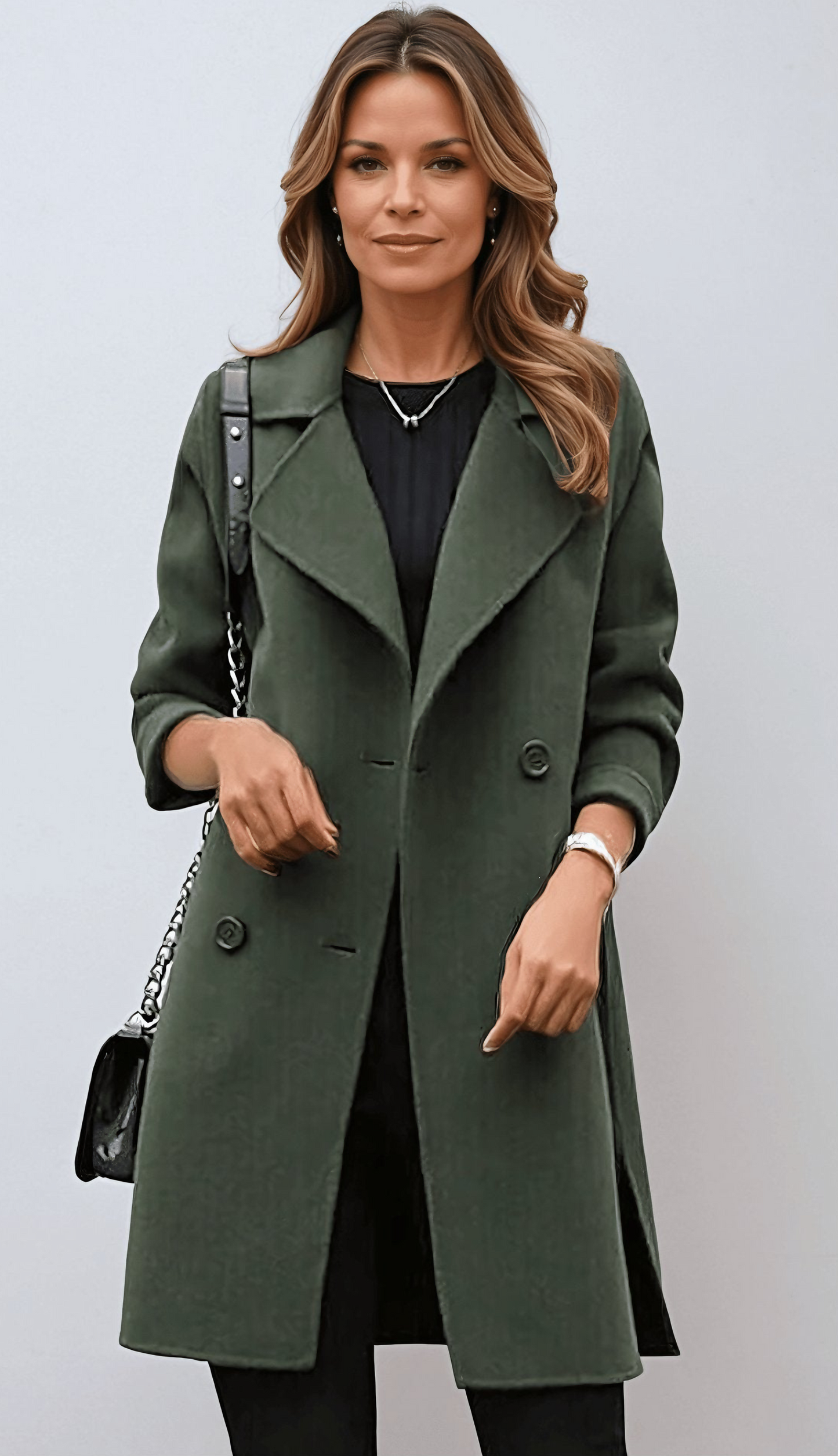 CELINAâ„¢ - Long Trench Coat