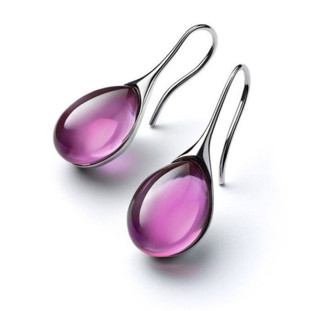 ROMYâ„¢ - Crystal Drop Earrings in Gold and Silver