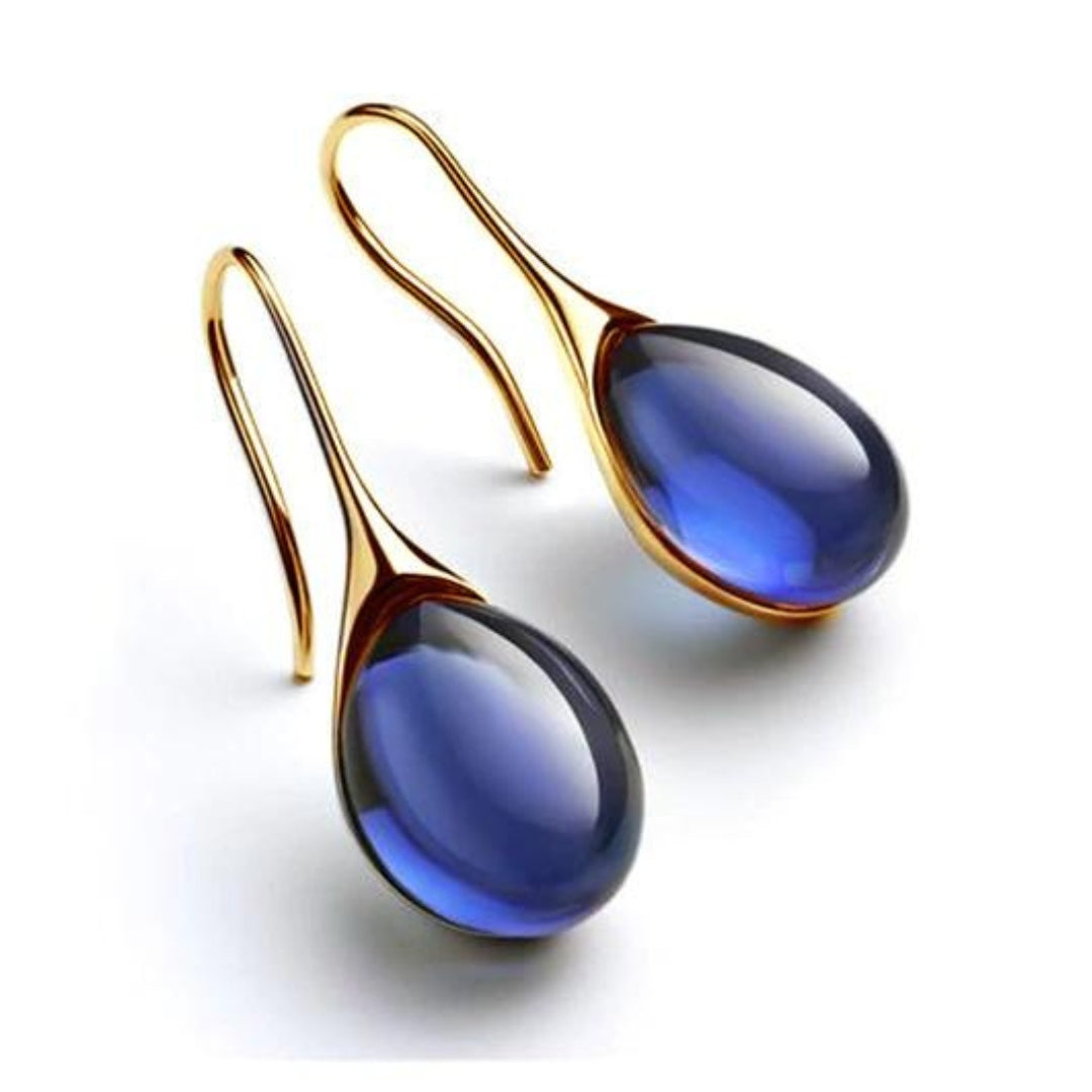 ROMYâ„¢ - Crystal Drop Earrings in Gold and Silver