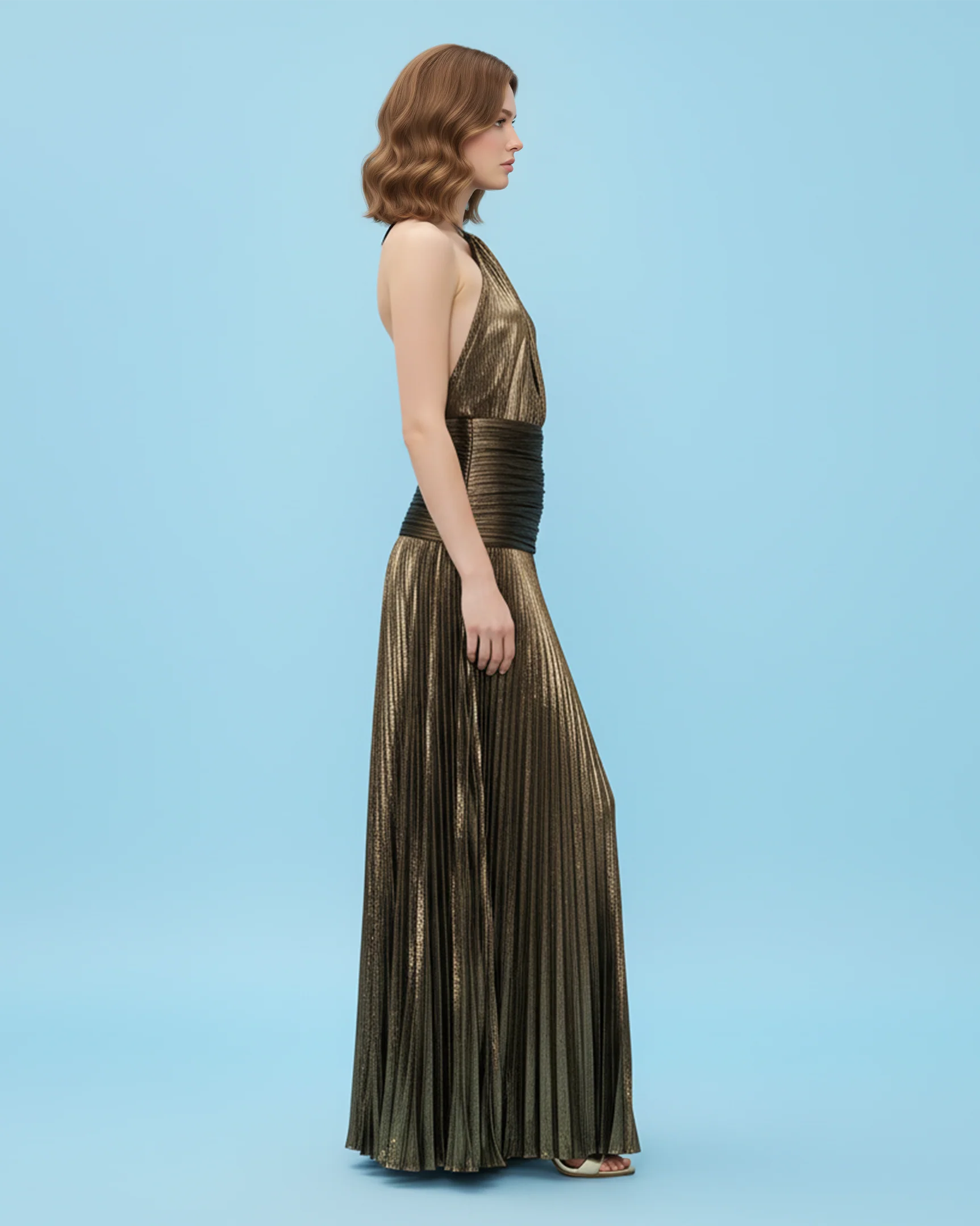 Celeste Metallic Gown