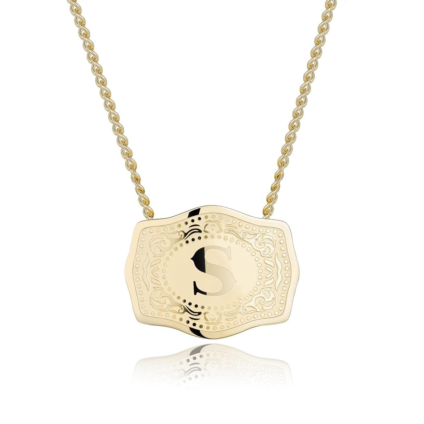 CINDYâ„¢ - Sleek Initial Letter Pendant Necklace