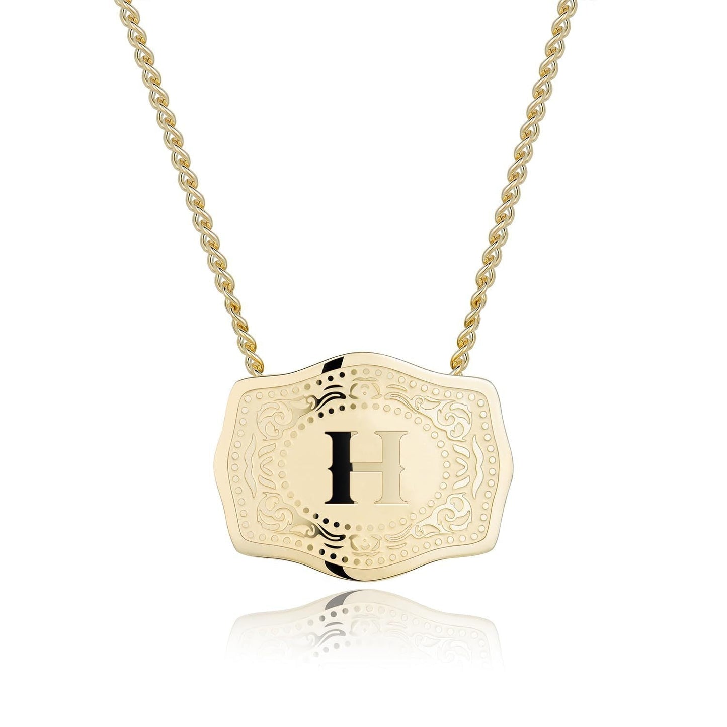 CINDYâ„¢ - Sleek Initial Letter Pendant Necklace