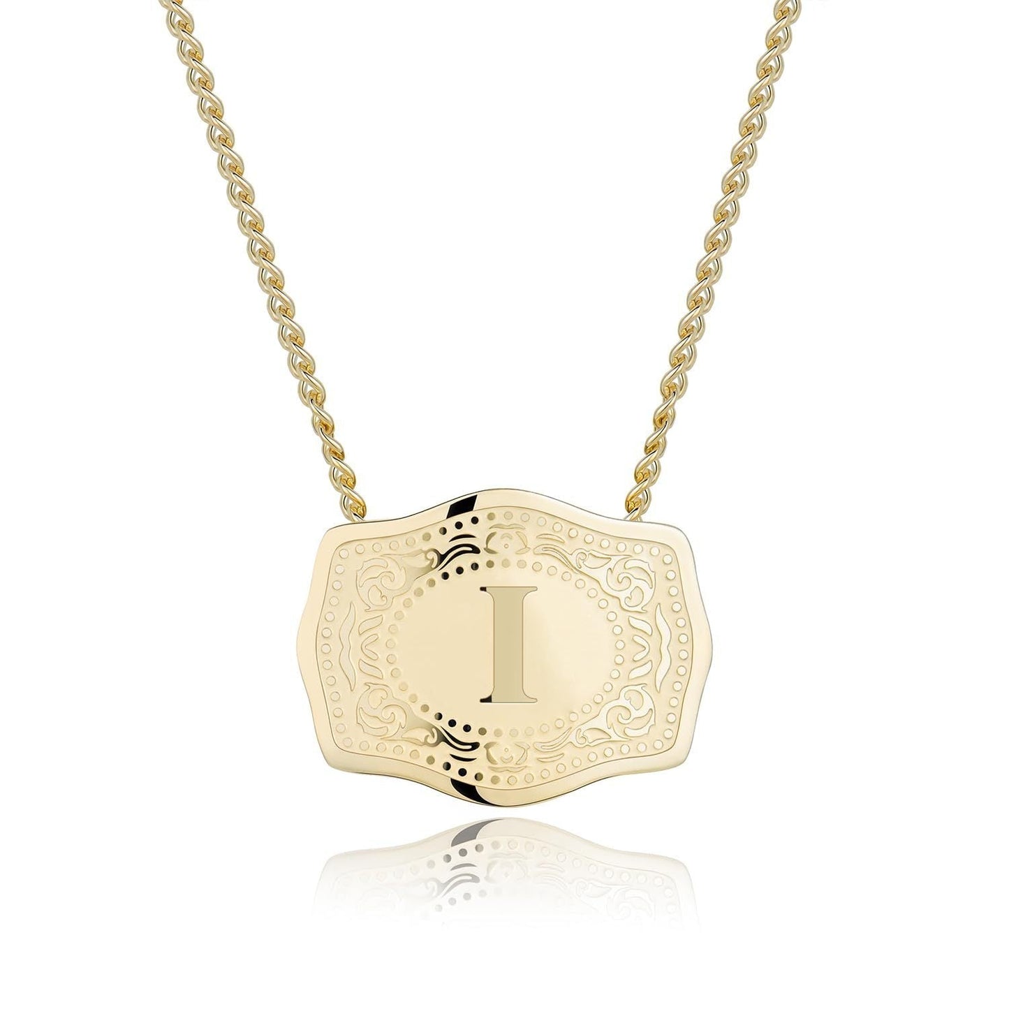 CINDYâ„¢ - Sleek Initial Letter Pendant Necklace