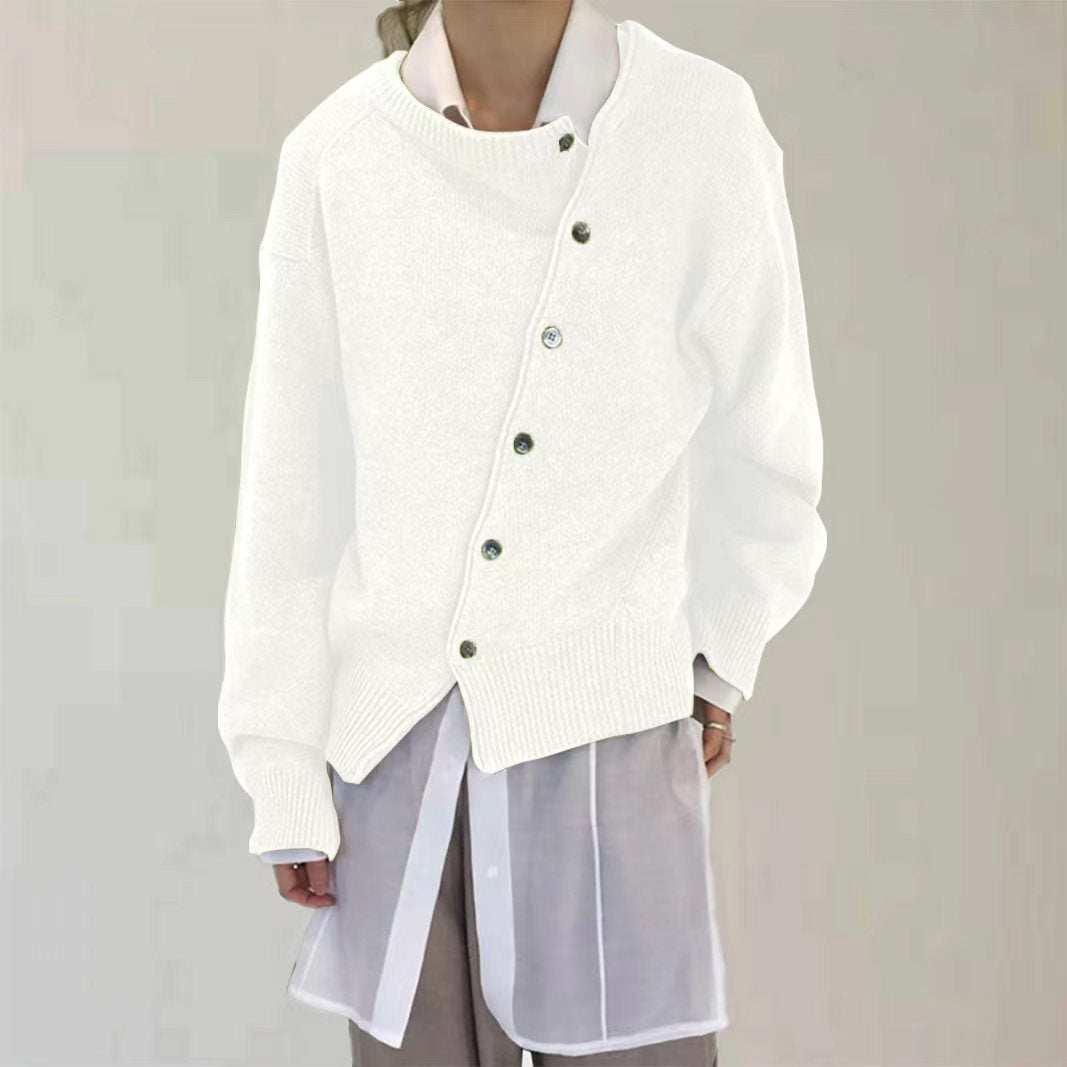 ALYCIAâ„¢ - Asymmetric Button Cardigan