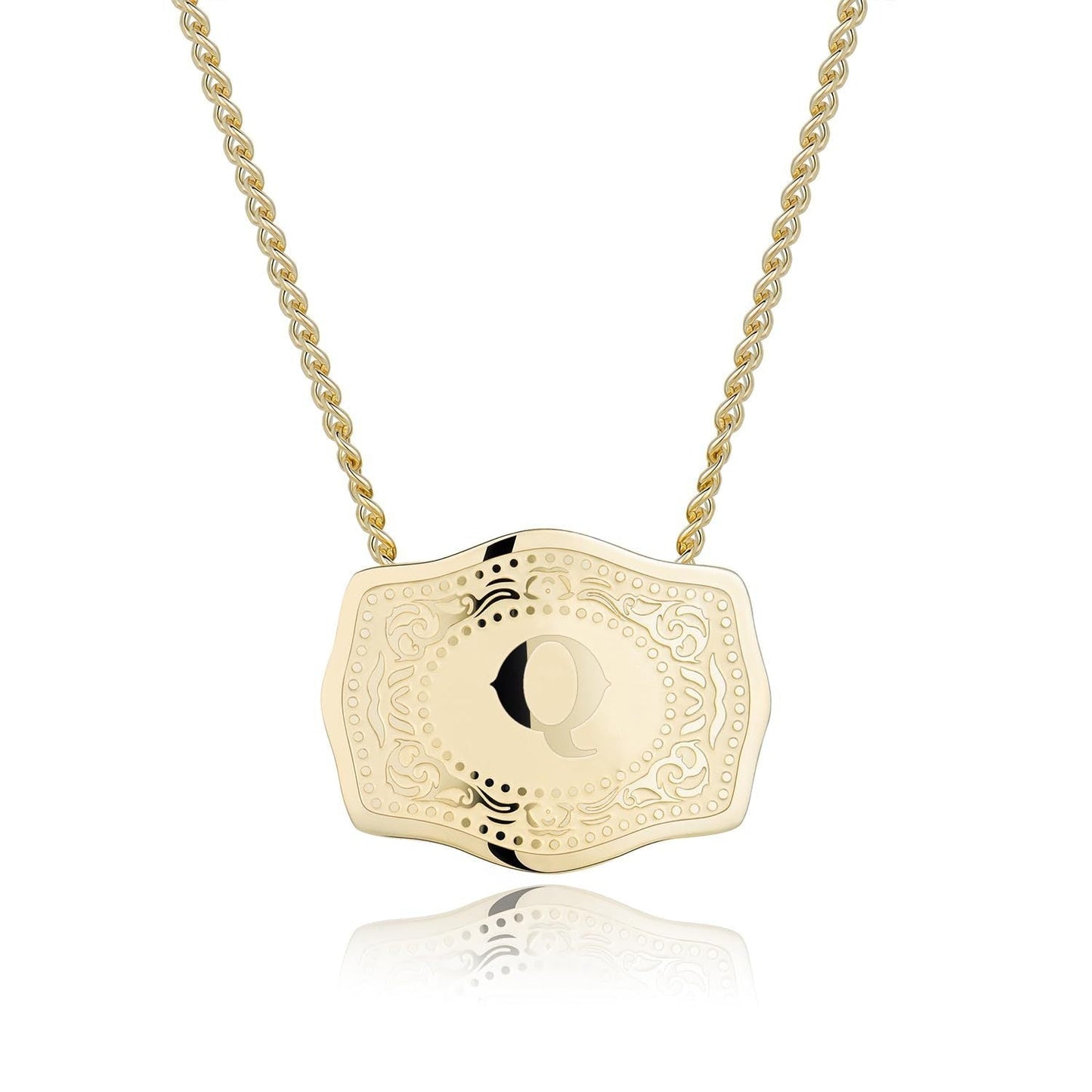 CINDYâ„¢ - Sleek Initial Letter Pendant Necklace