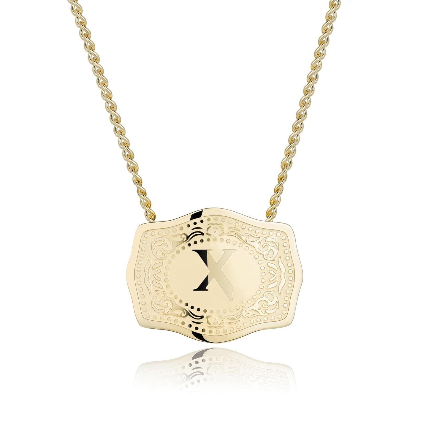 CINDYâ„¢ - Sleek Initial Letter Pendant Necklace