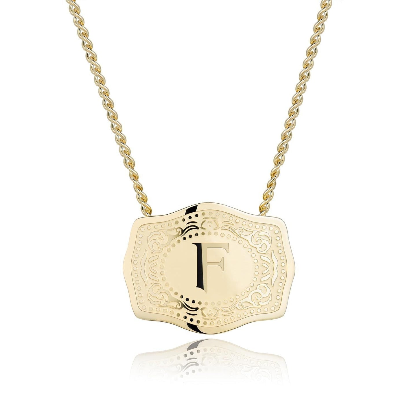 CINDYâ„¢ - Sleek Initial Letter Pendant Necklace