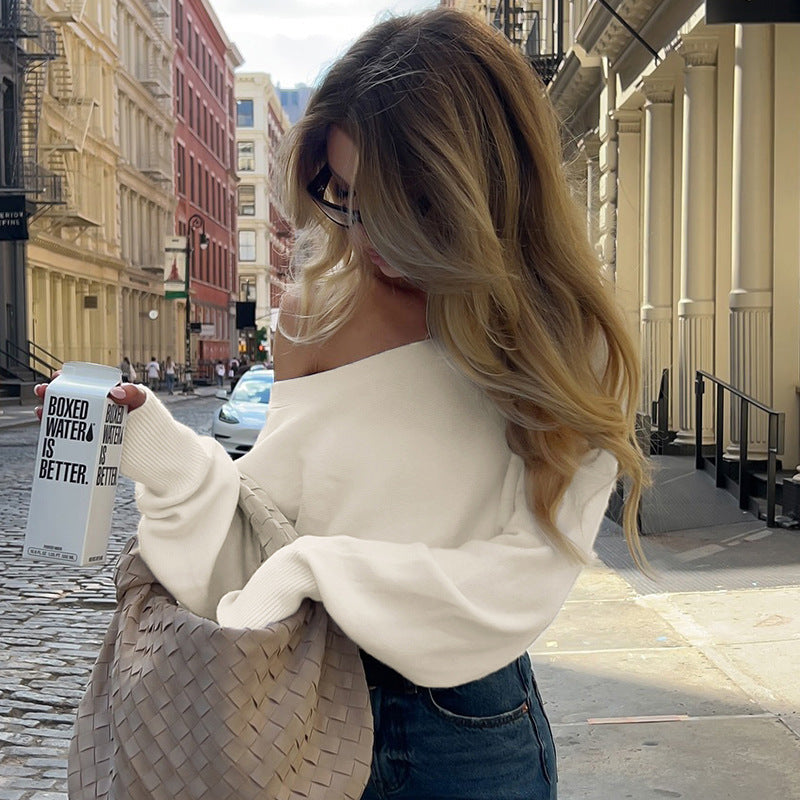 MAGDALENAâ„¢ - Chic One Shoulder Long Sleeve Sweater