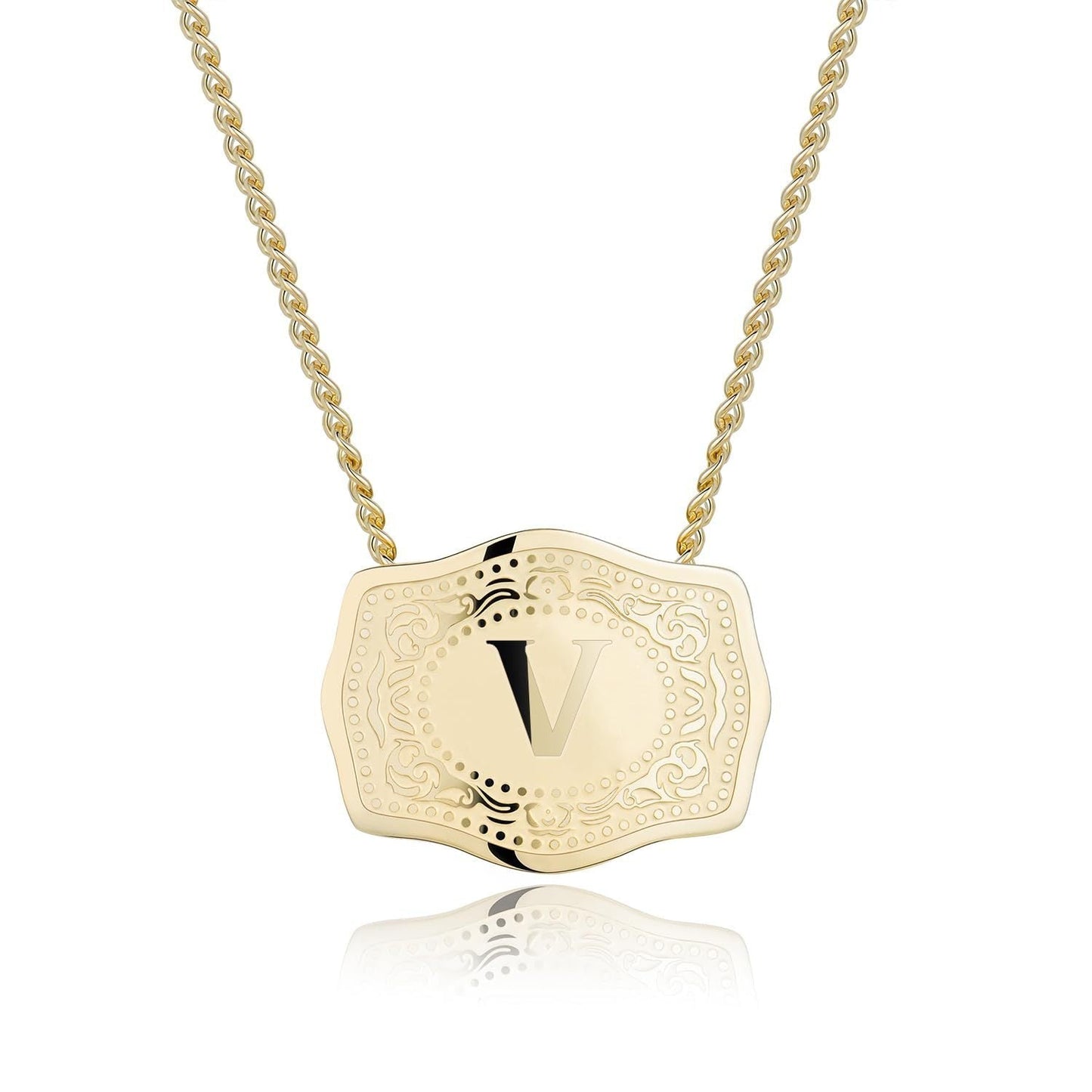 CINDYâ„¢ - Sleek Initial Letter Pendant Necklace