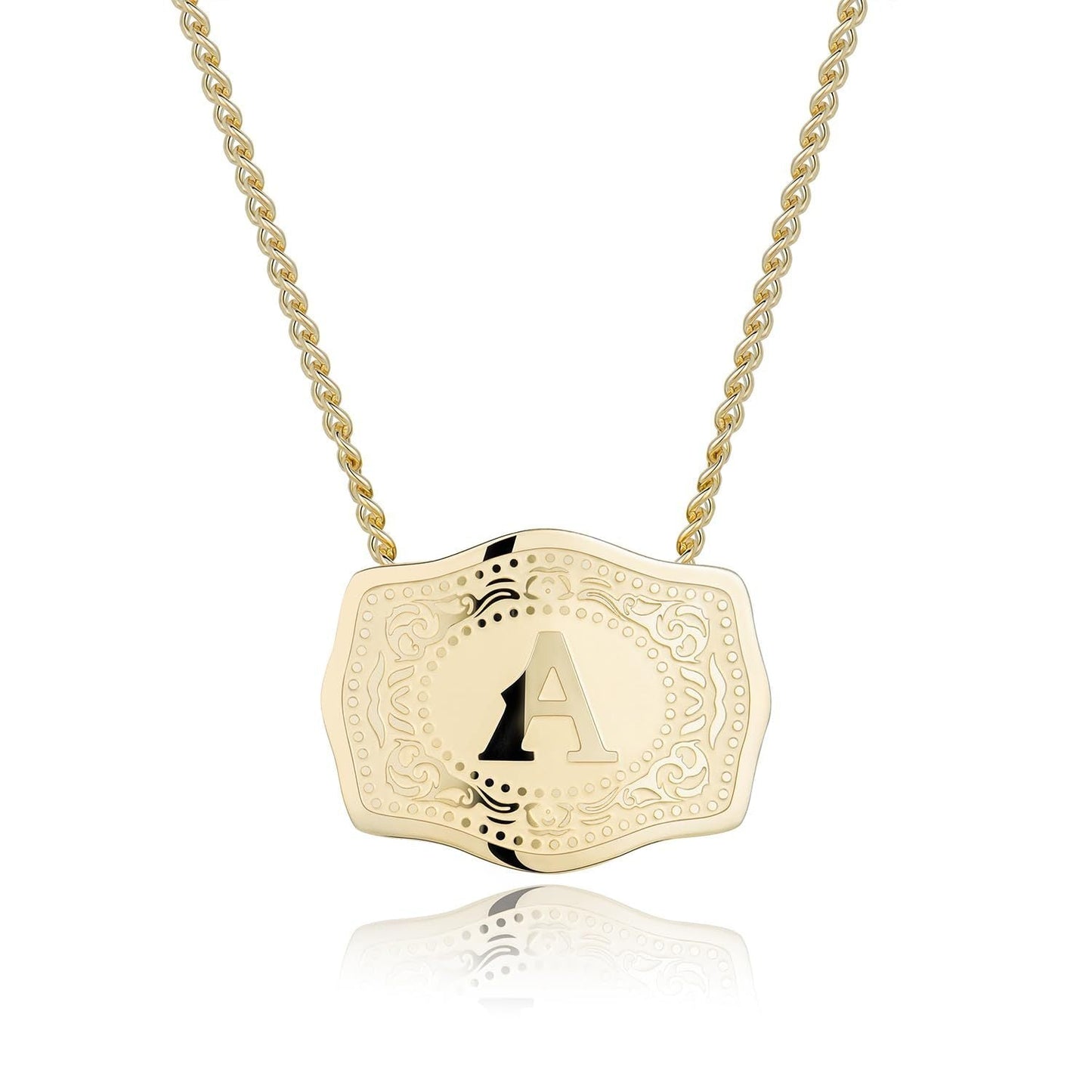 CINDYâ„¢ - Sleek Initial Letter Pendant Necklace