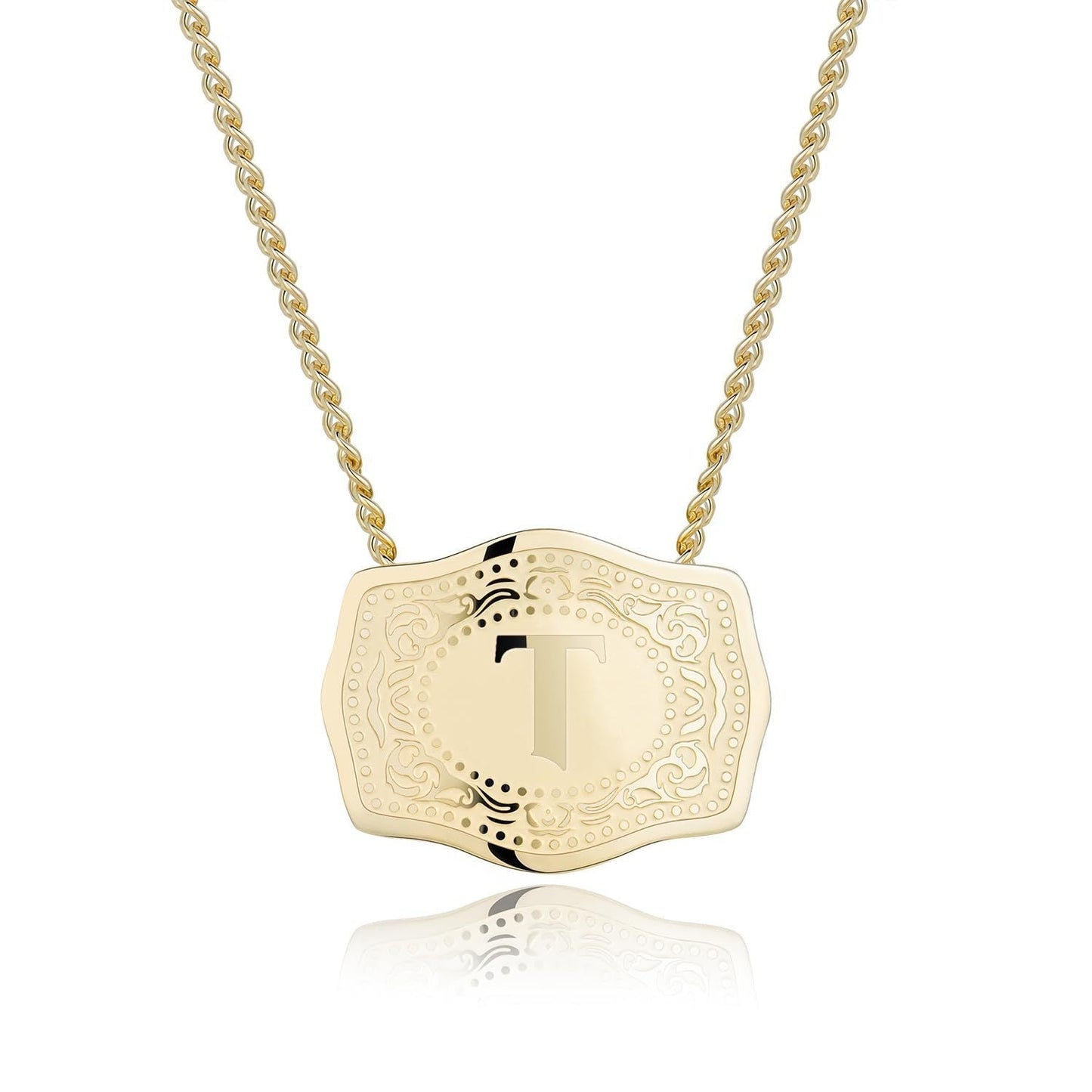 CINDYâ„¢ - Sleek Initial Letter Pendant Necklace