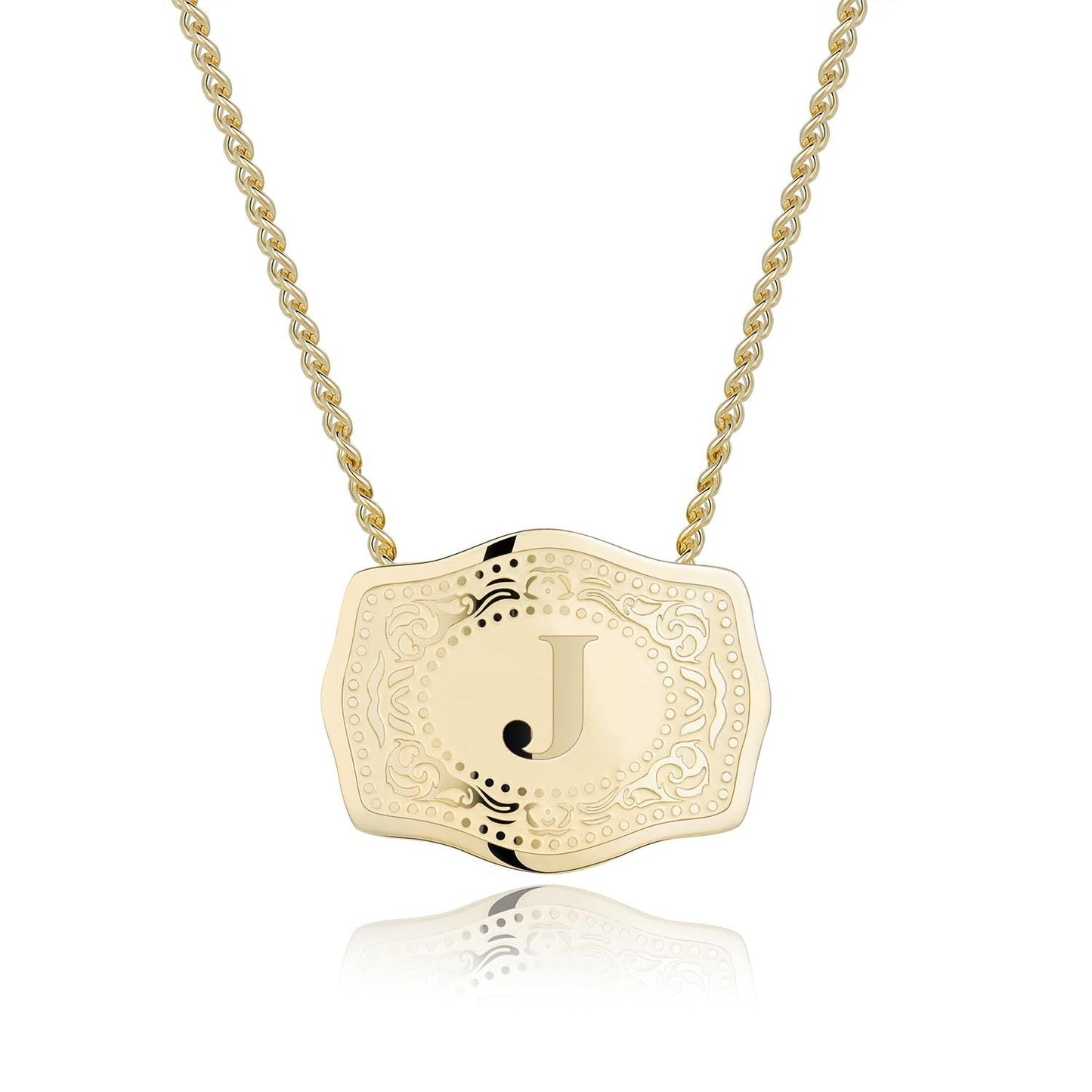 CINDYâ„¢ - Sleek Initial Letter Pendant Necklace
