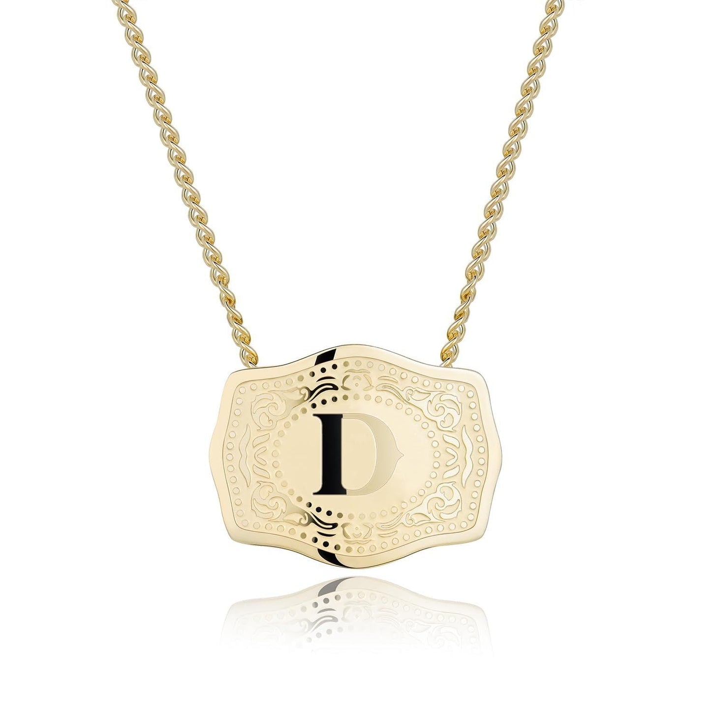CINDYâ„¢ - Sleek Initial Letter Pendant Necklace