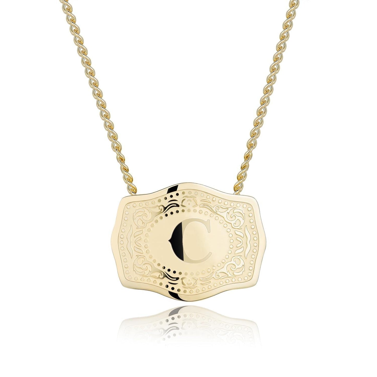 CINDYâ„¢ - Sleek Initial Letter Pendant Necklace