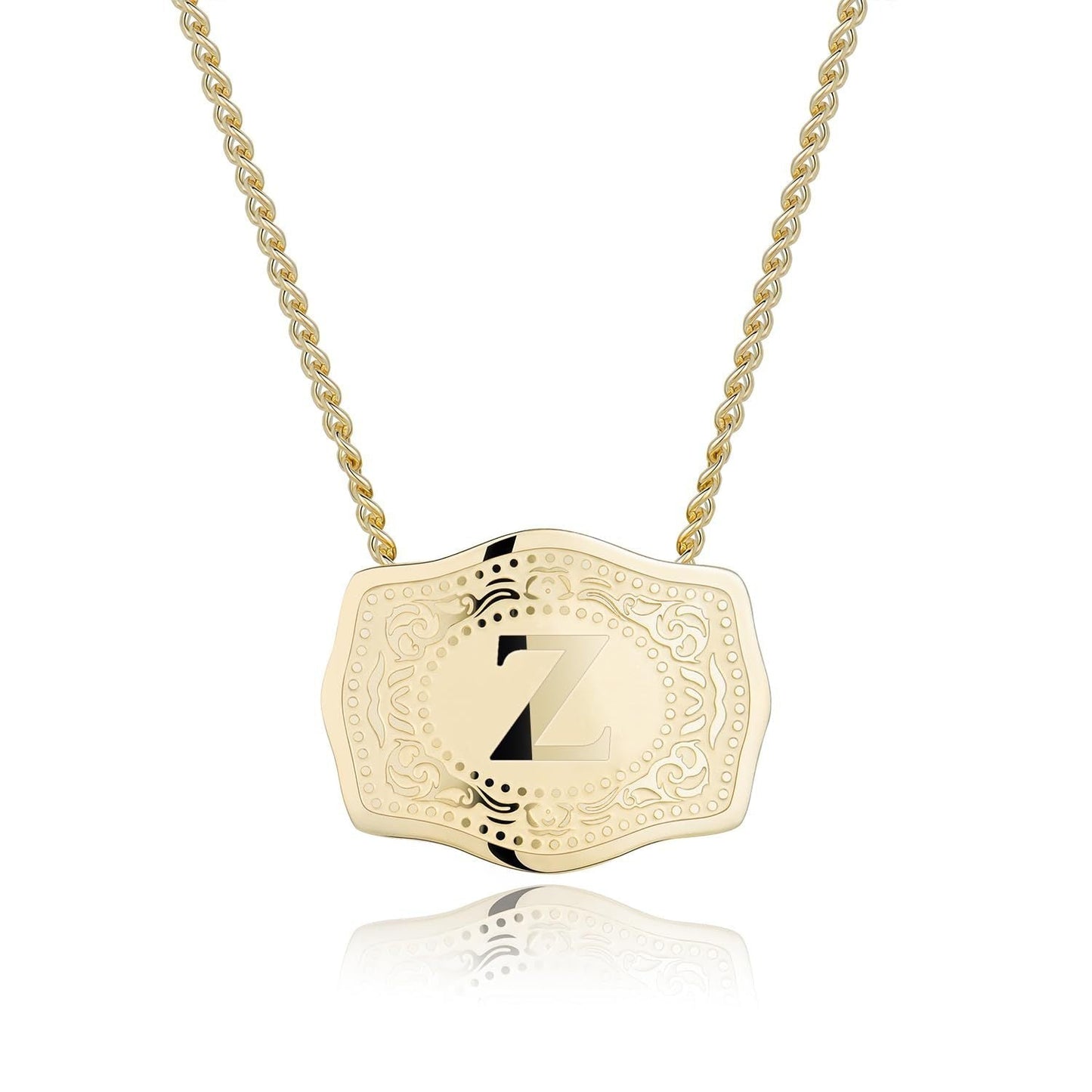 CINDYâ„¢ - Sleek Initial Letter Pendant Necklace