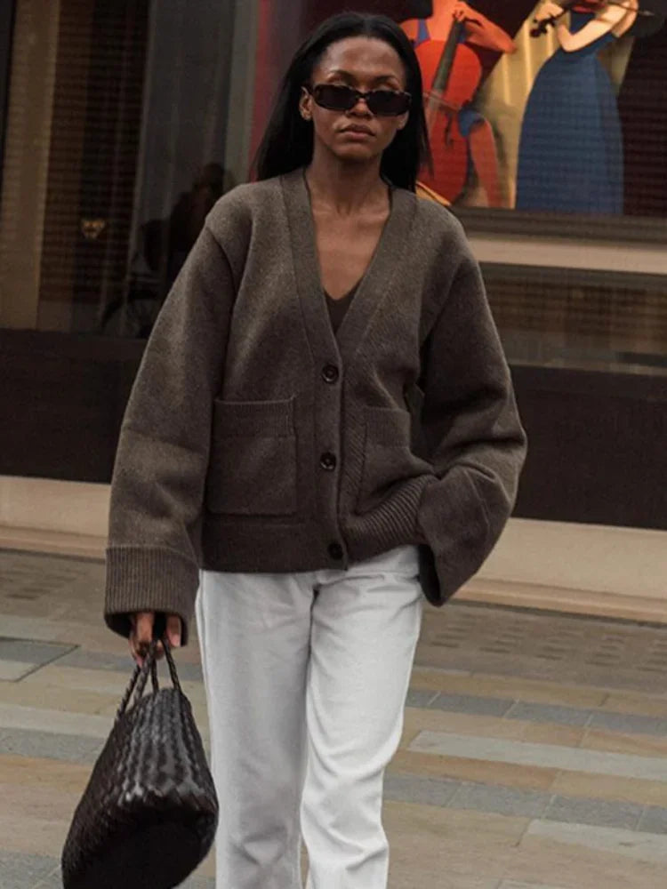 JULIETTE⢠- V-Neck Knit Cardigan