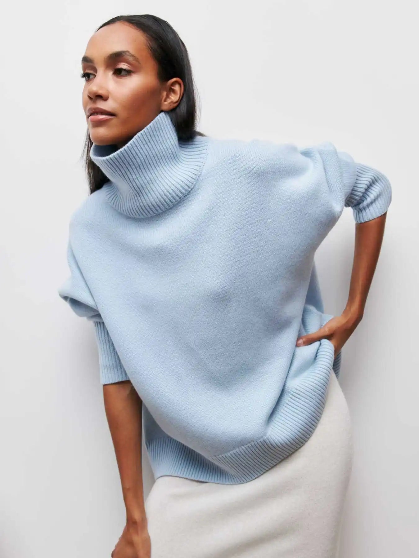 ALYSSAâ„¢ - Elegant Turtleneck Sweater