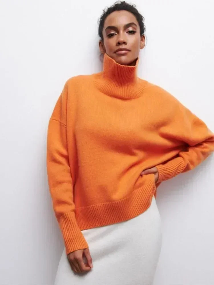 ALYSSAâ„¢ - Elegant Turtleneck Sweater