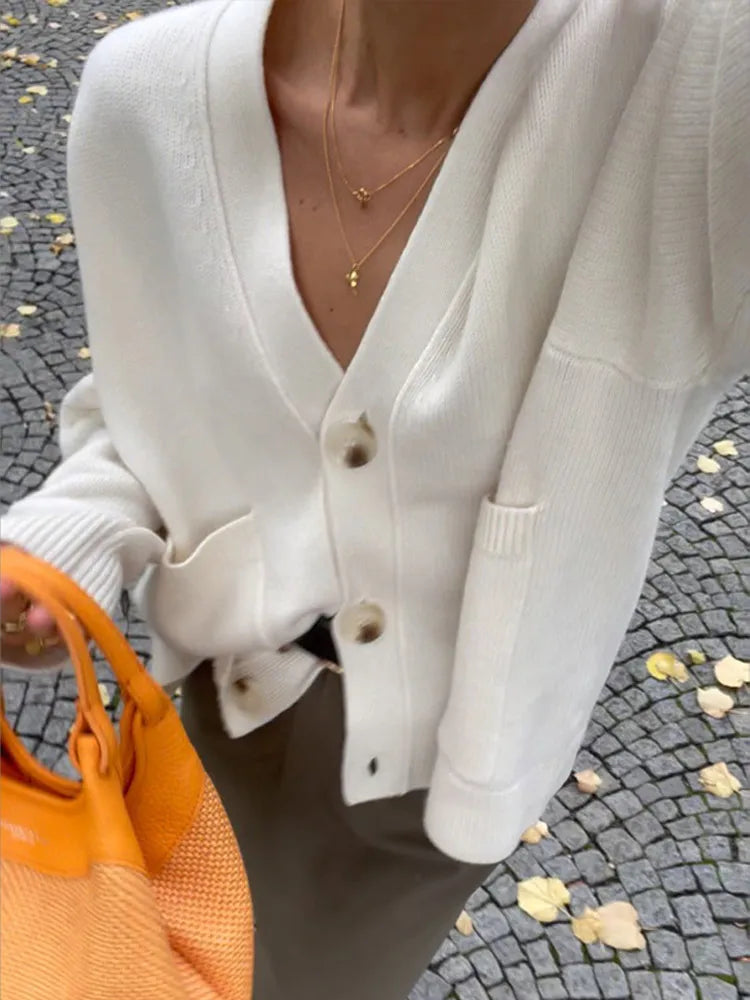 JULIETTE⢠- V-Neck Knit Cardigan