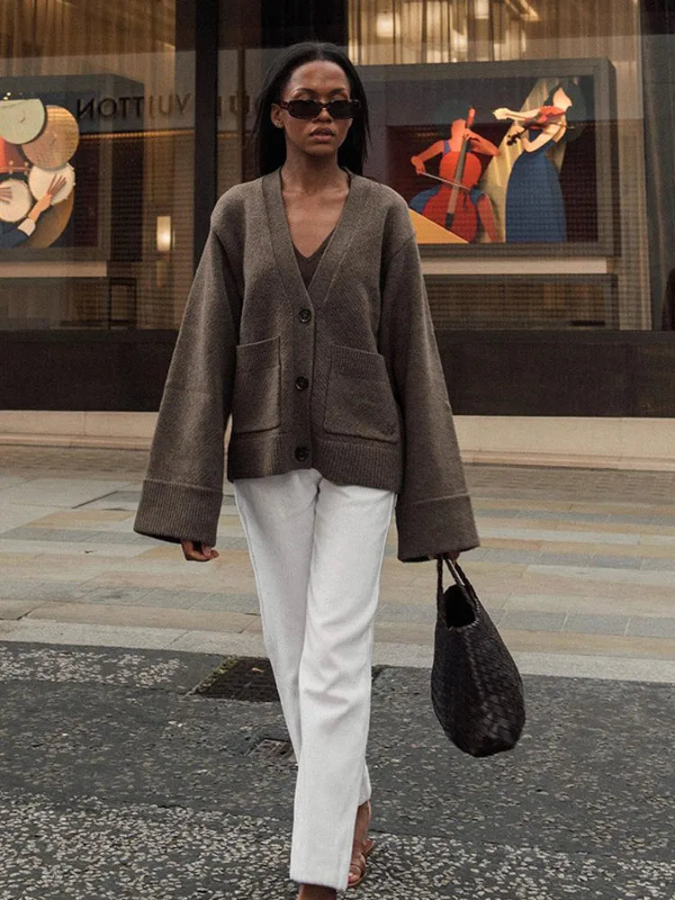JULIETTE⢠- V-Neck Knit Cardigan