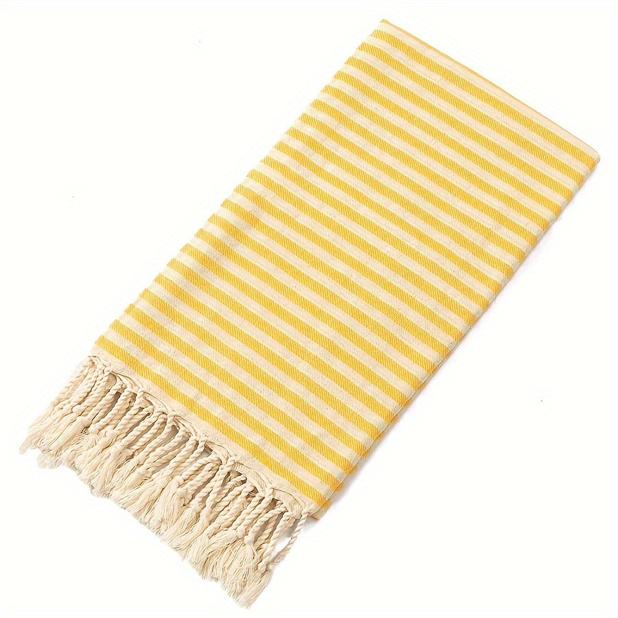 Extra Grote Turkse Strandhanddoek - Gestreept, Lichtgewicht & Sneldrogend voor Zwembad, Zwemmen, Reizen & Kamperen - Boho Stijl, Hoge Kleurvastheid