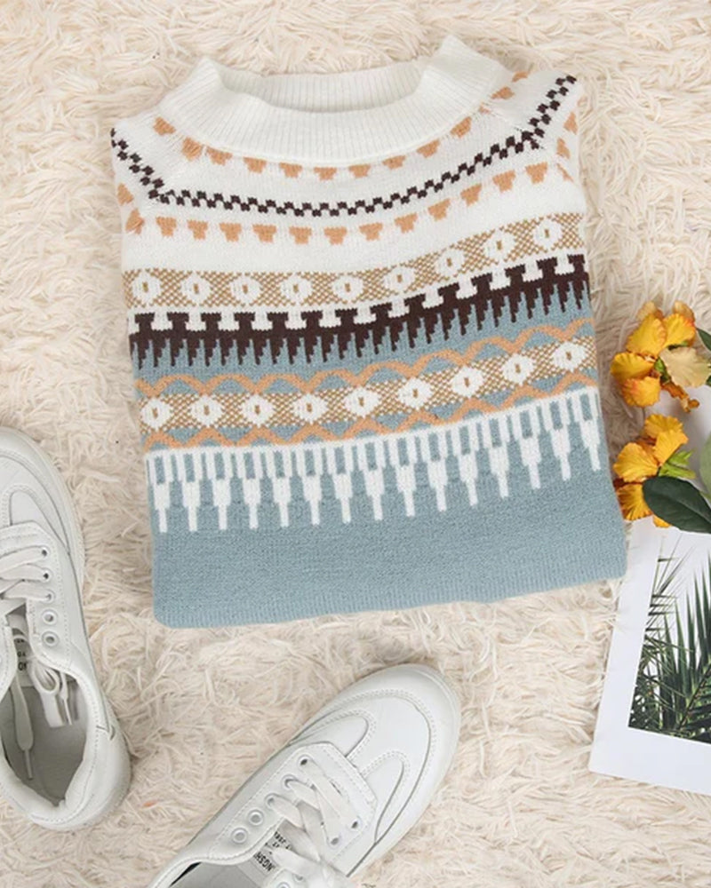 AVERYâ„¢ - Fair Isle Knit Sweater